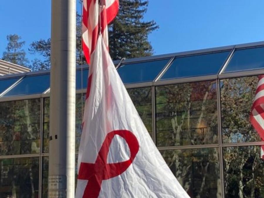 world aids day flag